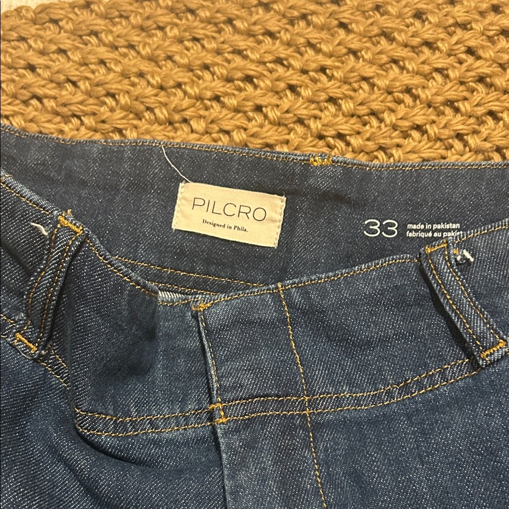 Pilcro Denim Flare Jeans in Classic Blue